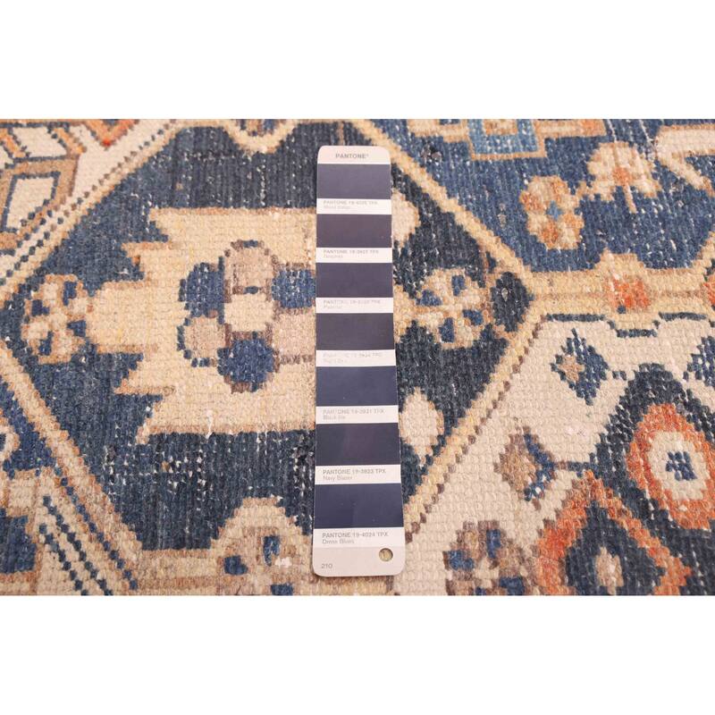 ECARPETGALLERY Hand-knotted Antalya Vintage Dark Navy Wool Rug - 6'8 x 9'9