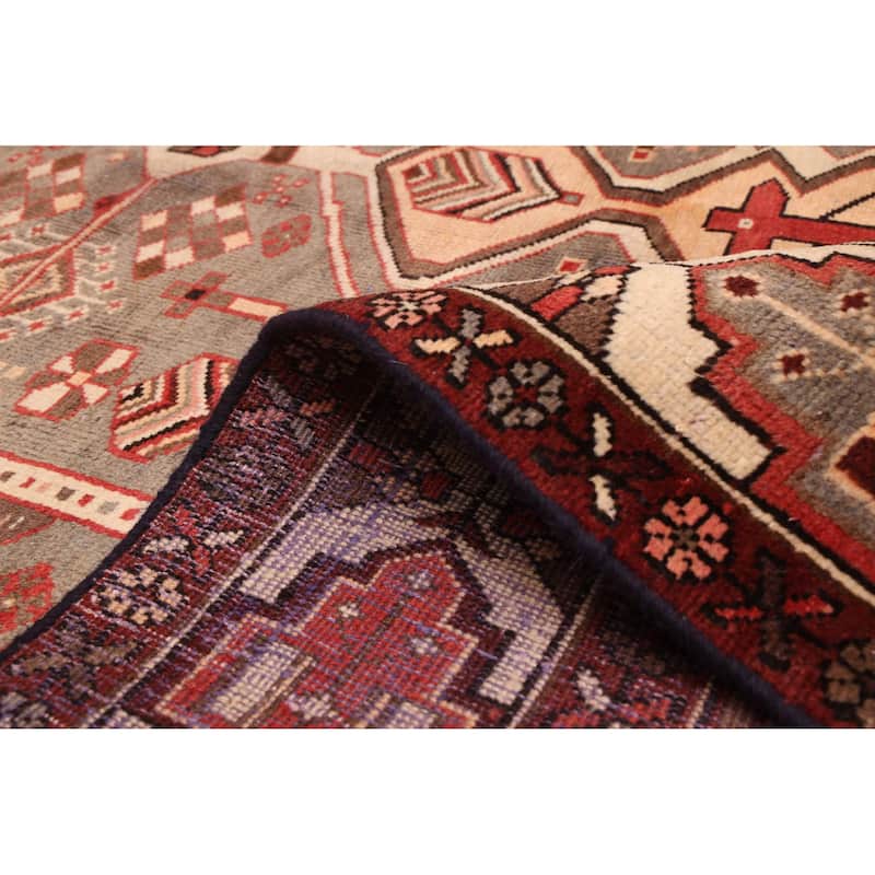 ECARPETGALLERY Hand-knotted Melis Vintage Red Wool Rug - 6'7 x 9'10