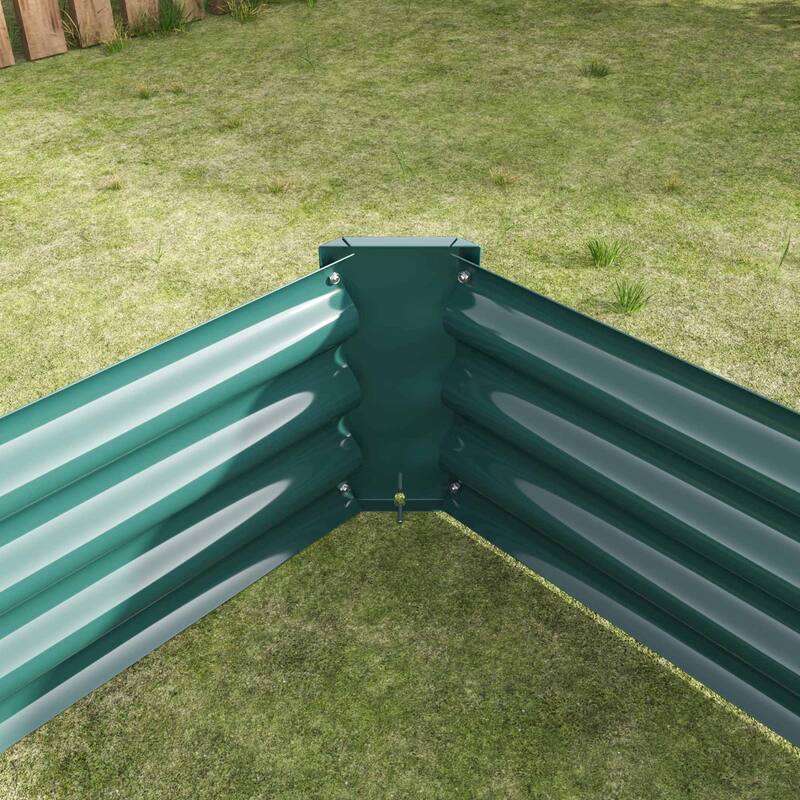 Large Galvanized Metal Raised Garden Bed Open Bottom Rust-Resistant