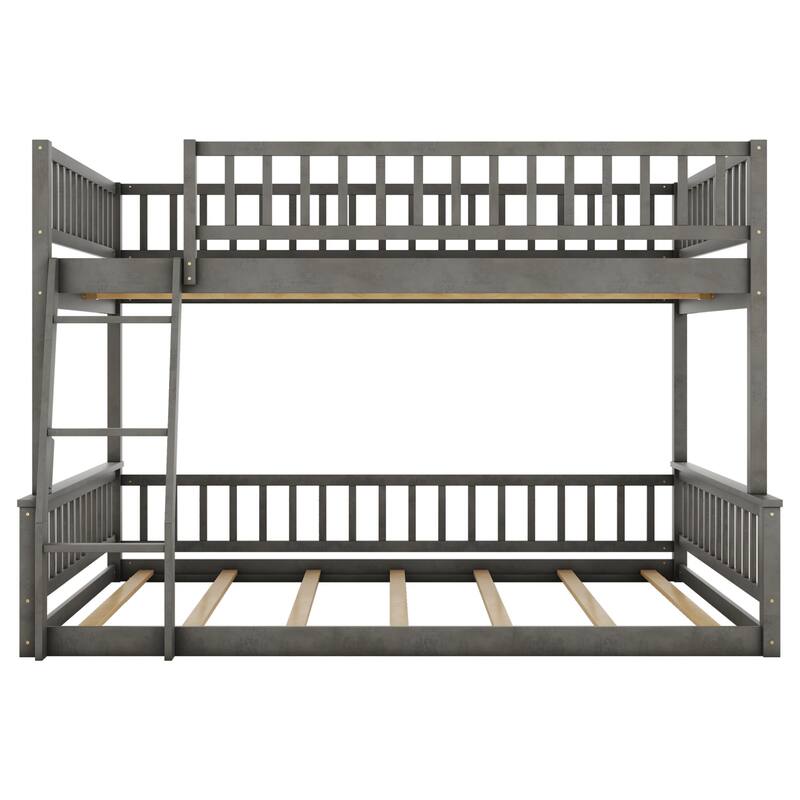 Bunk beds with ladder and guard rails