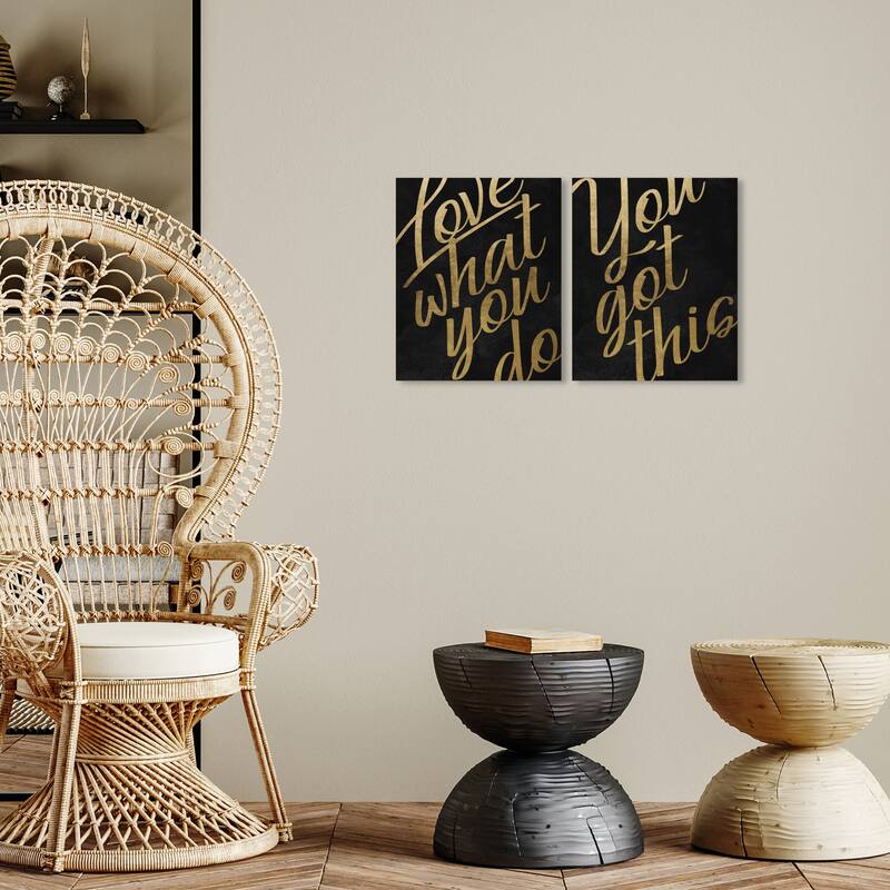 Wynwood Studio Canvas Typography and Quotes For You SET Black and