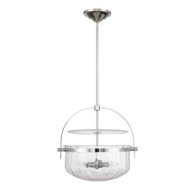 Denmar Four Light Convertible Semi-Flush/Pendant - Polished Chrome
