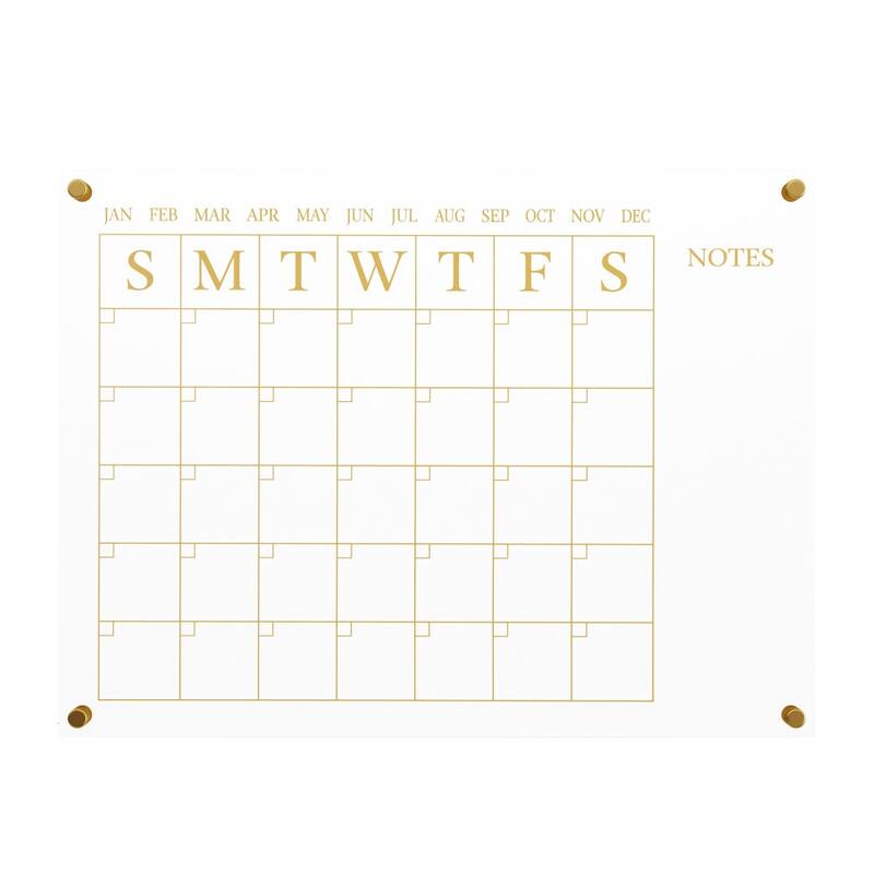 Martha Stewart Premium Acrylic Monthly Wall Calendar with Notes Section