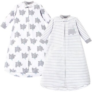 Hudson Baby Infant Long-Sleeve Fleece Sleeping Bag, Elephants, 0-9 Months - Elephants - 0-9 Months