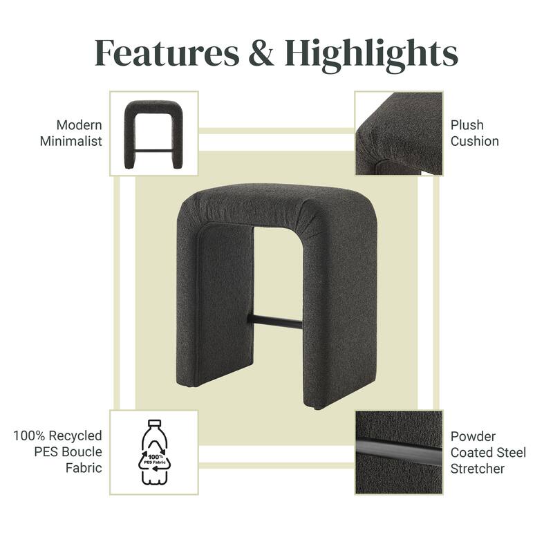 NPD Furniture Jovanka Boucle Fabric Counter Stool
