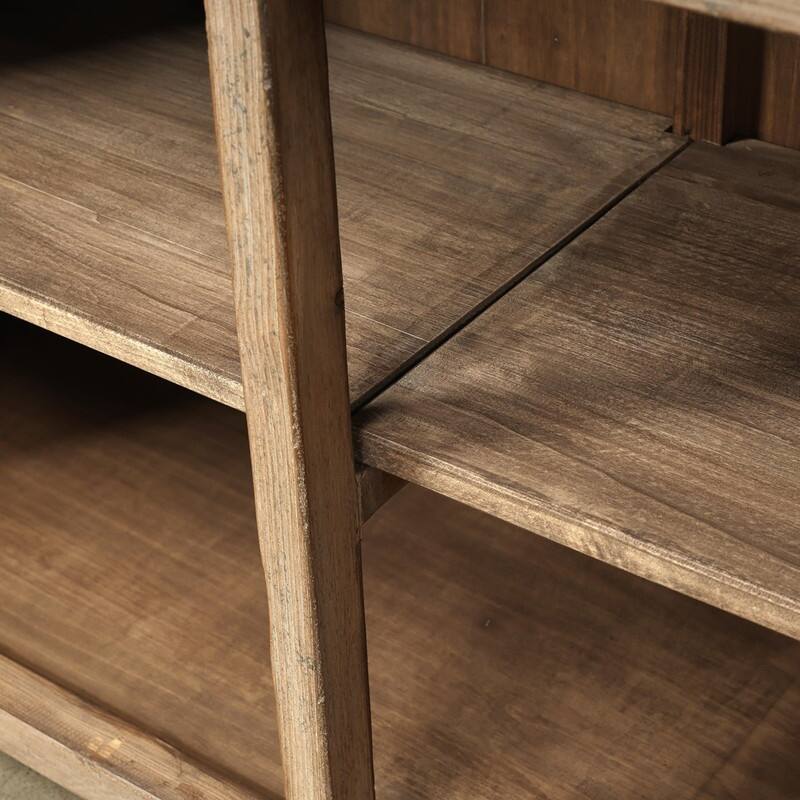 Approx. 79" Rustic Natural Wood Sideboard-3 Drawers & 3 Doors Weathered Natural