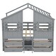 preview thumbnail 21 of 21, Full Size House Loft Bed with Roof & Windows | 4 Storage Drawers, Pine Wood Frame, Safety Guardrails & Ladder