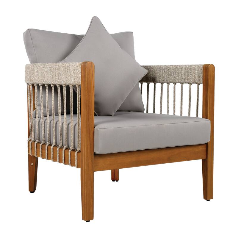 Christopher Knight Home- Henry Acacia Outdoor 3-Piece Chat Set