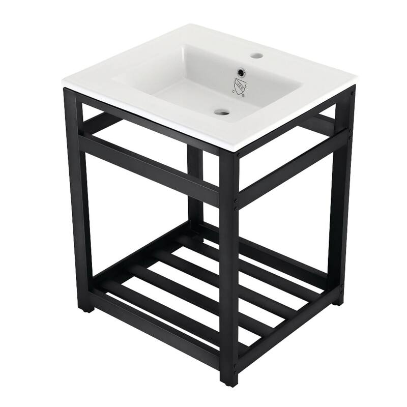 Kingston Brass Monarch 28" Wide x 33" High Console Stand - Polished Chrome
