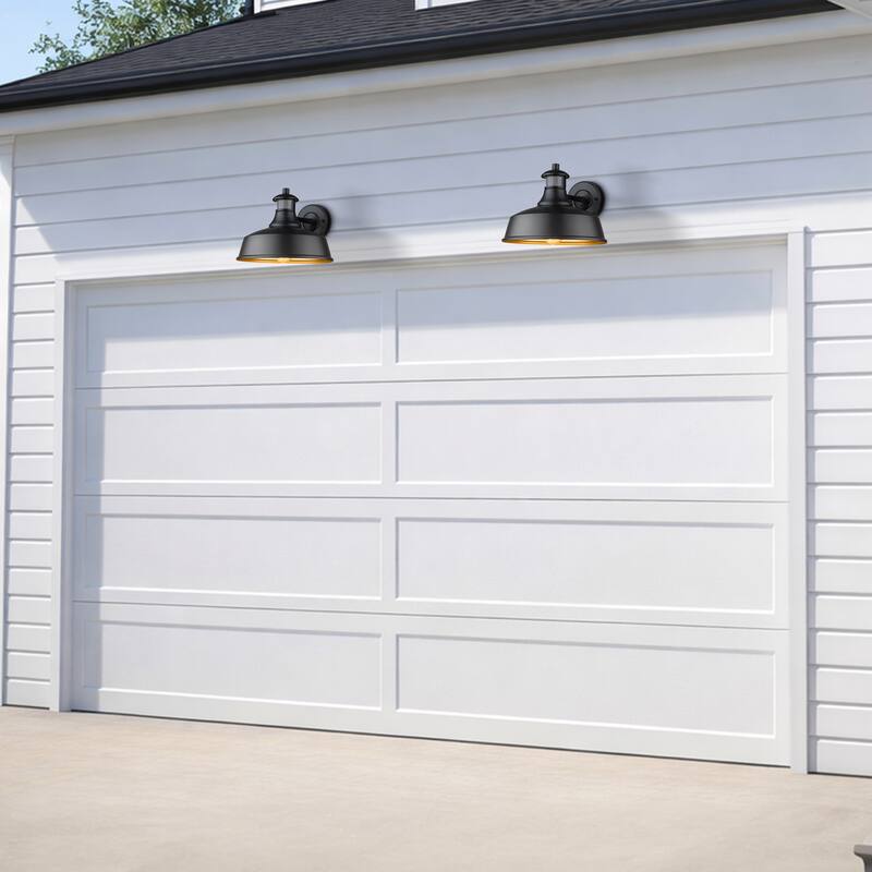 Outdoor Motion Sensor Barn Light - Dusk to Dawn Farmhouse Wall Lantern