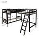 preview thumbnail 15 of 25, Both Stylish and Durable Versatility Twin L-Shaped Solid Pine Wood Bunk Bed and Loft Bed,A Wonderful Bed For 3