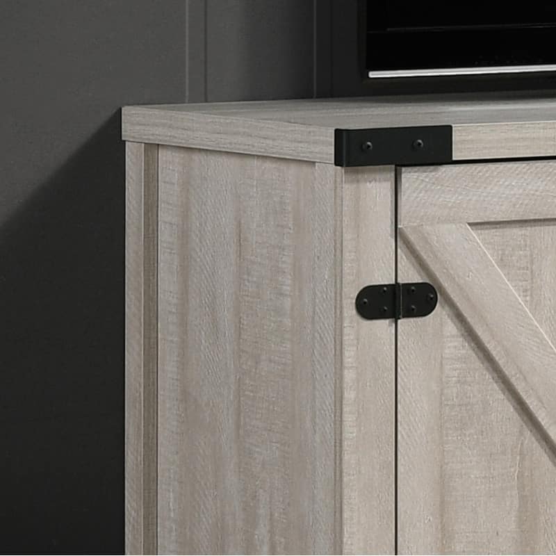 Salma 58" Wide TV Stand with 2 Open Shelves and 2 Cabinets