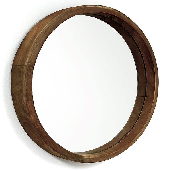 Midwood Round Decorative Wood Frame Wall Mirror - Bed Bath &amp; Beyond ...