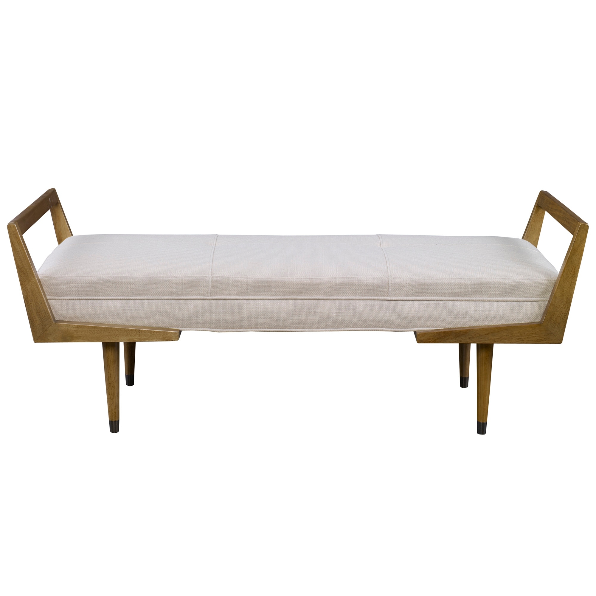 Wooden Framed Tufted Rectangular Bench - 59.25"