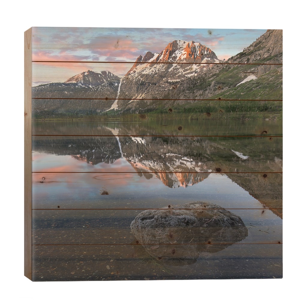 Peak From Silver Lake, Sierra Nevada, California Print On Wood by Tim Fitzharris - Multi-Color