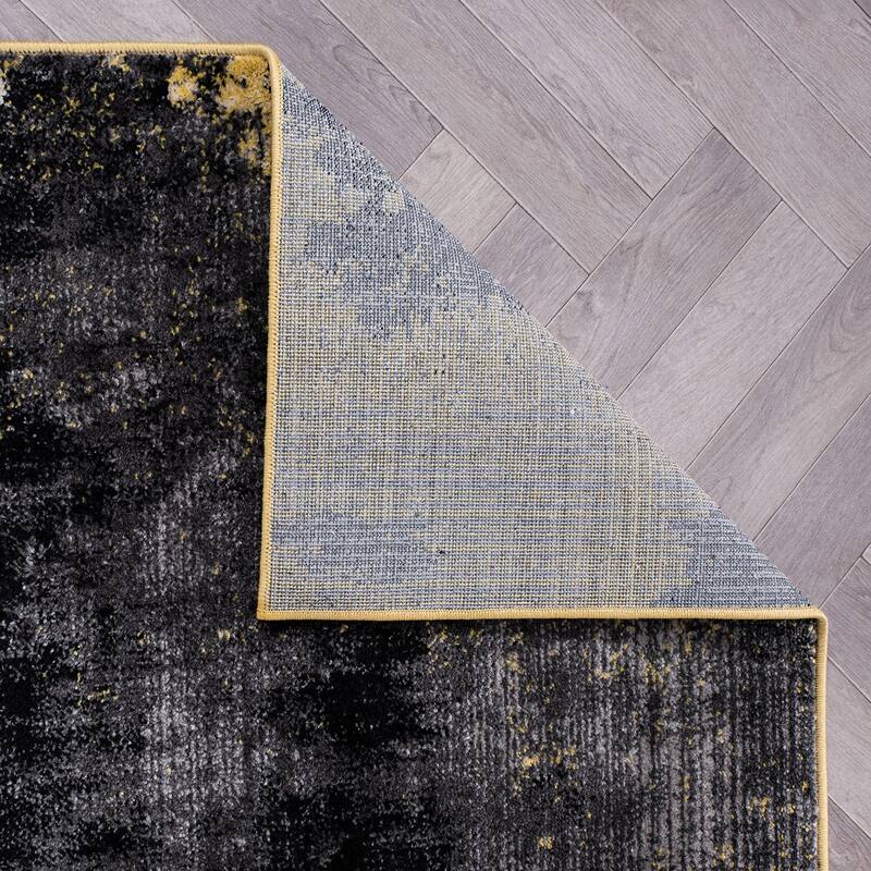 World Rug Gallery Distressed Abstract Gray Area Rug