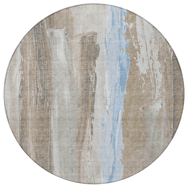 HomeRoots Abstract Transitional Rectangle Outdoor Rug