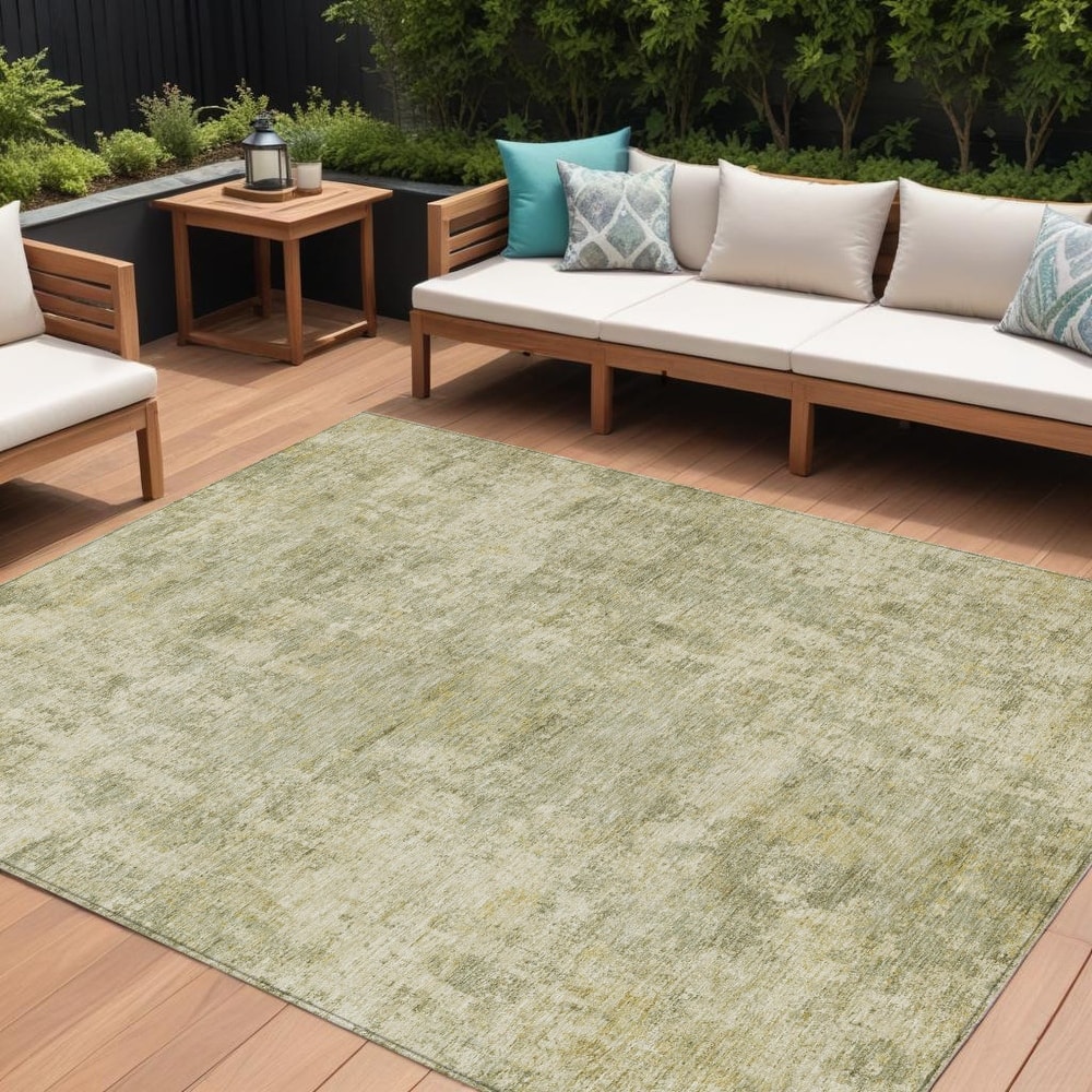 HomeRoots Abstract Transitional Rectangle Outdoor Rug