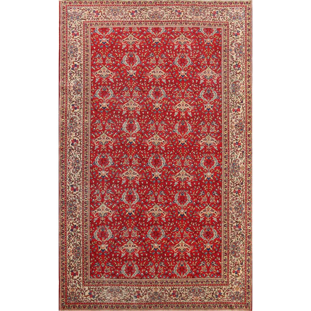 Antique Vegetable Dye Anatolian Turkish Area Rug Wool Handmade - 6'5" x 9'4"