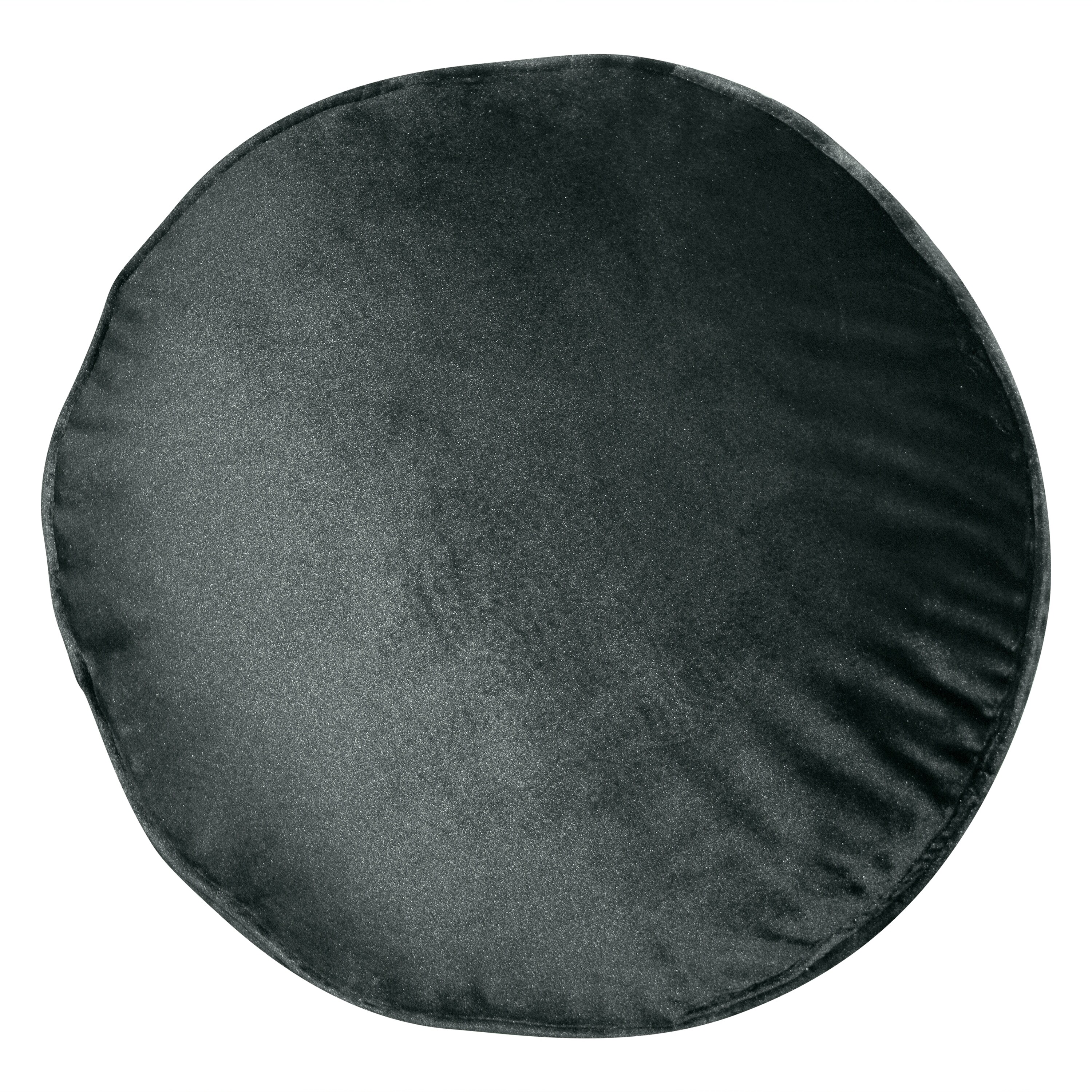 Black round 2025 throw pillow