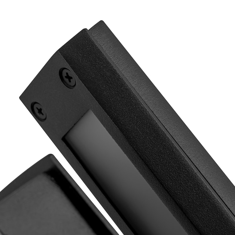 Modern LED Black/Bronze Aluminum Outdoor Wall Sconce(Set of 2)