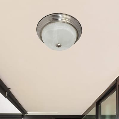 Aubrey LED Flush Mount Ceiling light 15"D x 5.75"H - Brushed Nickel