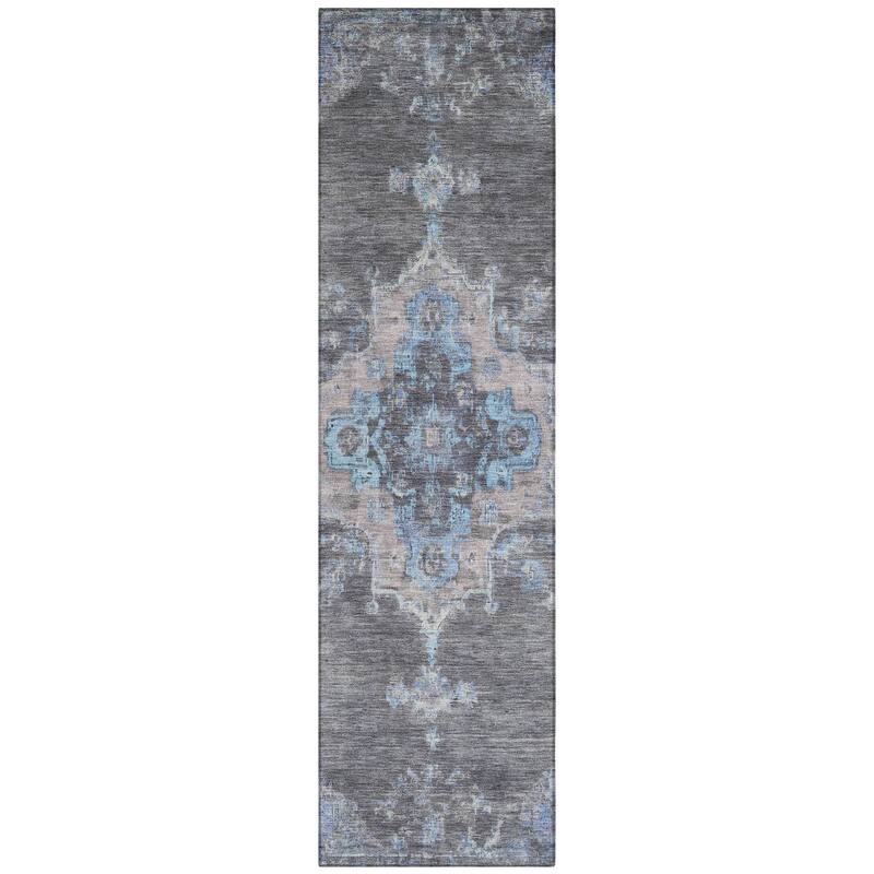 Machine Washable Indoor/ Outdoor Traditional Tabriz Chantille Rug