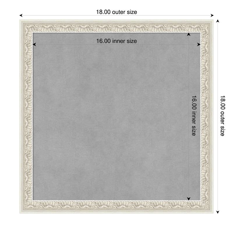 Amanti Art Bethany Black Framed - 18 x 18 in - Bethany Silver