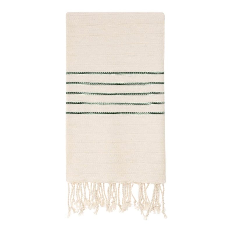 Green Striped Beach Towel - Authentic 100% Turkish Cotton Beach & Bath ...