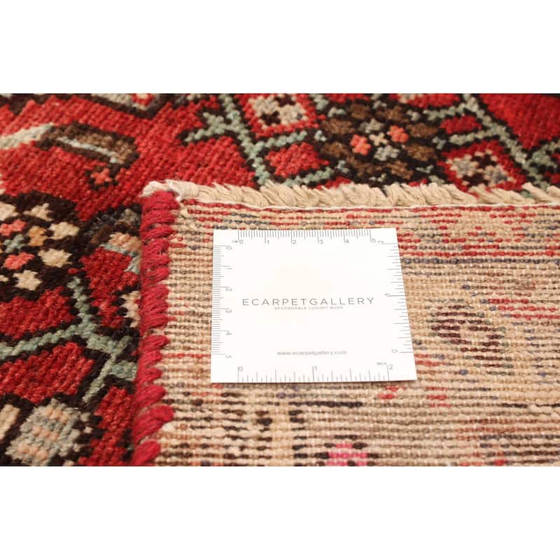 ECARPETGALLERY Hand-knotted Andelz Red Wool Rug - 3' 2" x 10'