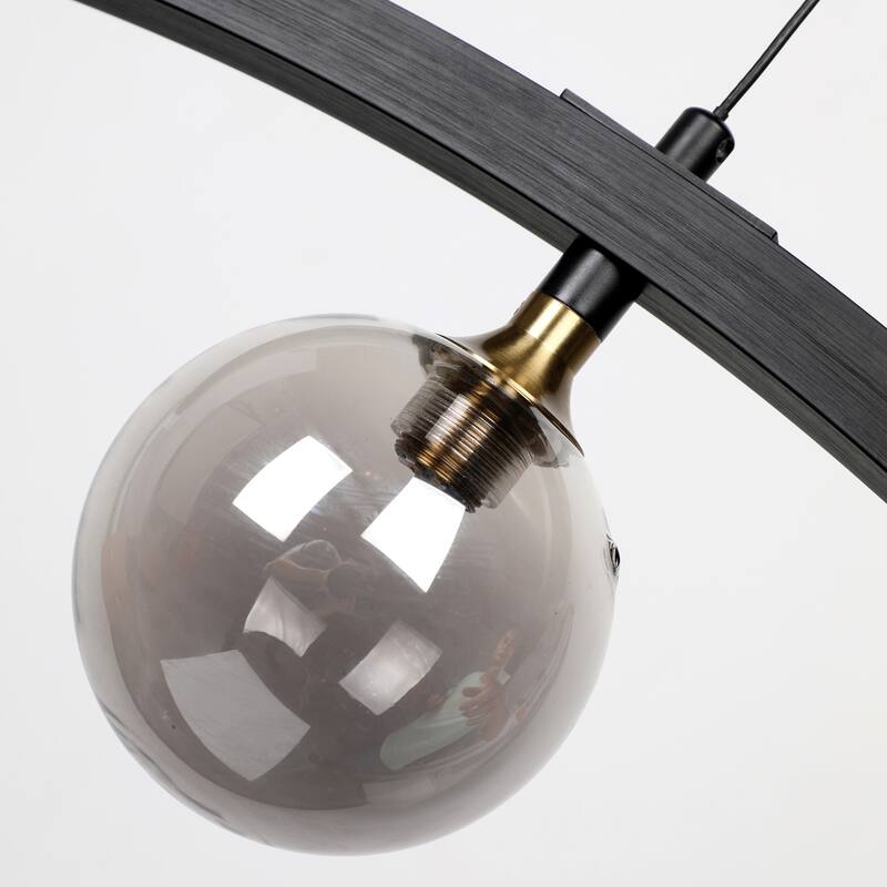 Smoky Gray Glass Shade Creative LED Pendant Light