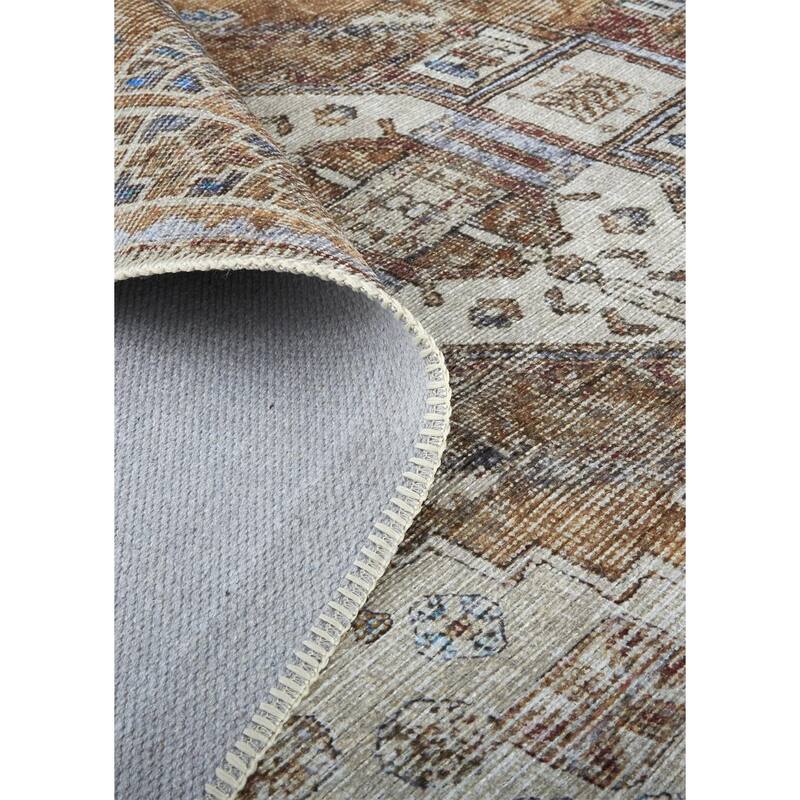 Sijax Distressed Woven Durable Area Rug By HomeRoots