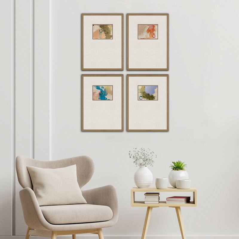 Discovery I S/4 Framed Art Exclusive Mixed Media Giclee Under Glass - Multi-Color