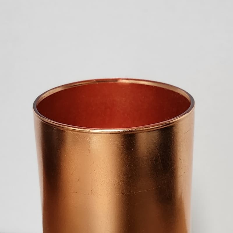 GILT 7" Glass Cylinder Vase