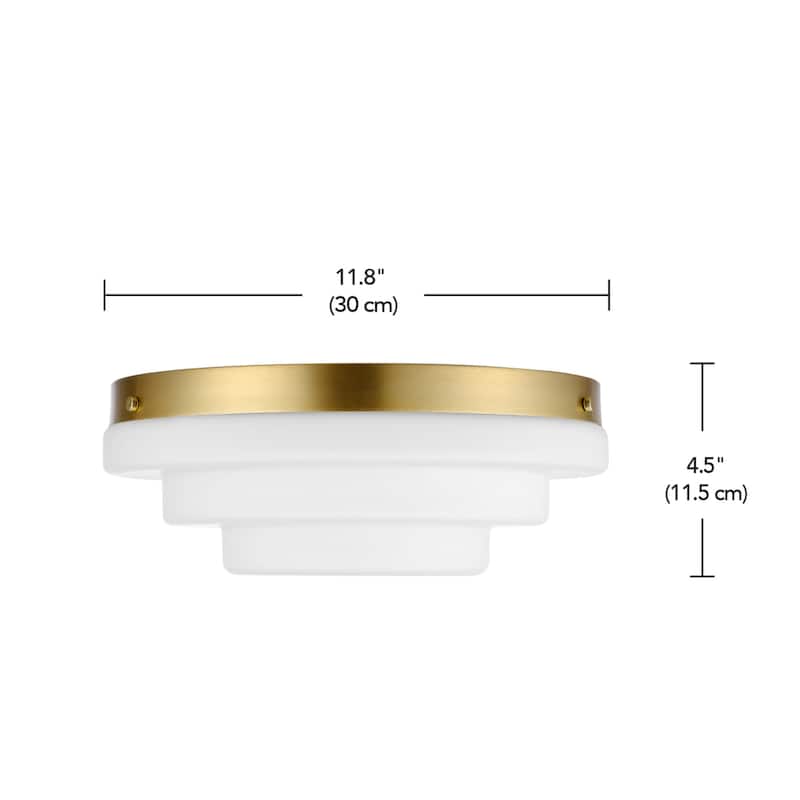 Globe Electric 91005474 Devo 2 Light 12" Wide Flush Mount Ceiling