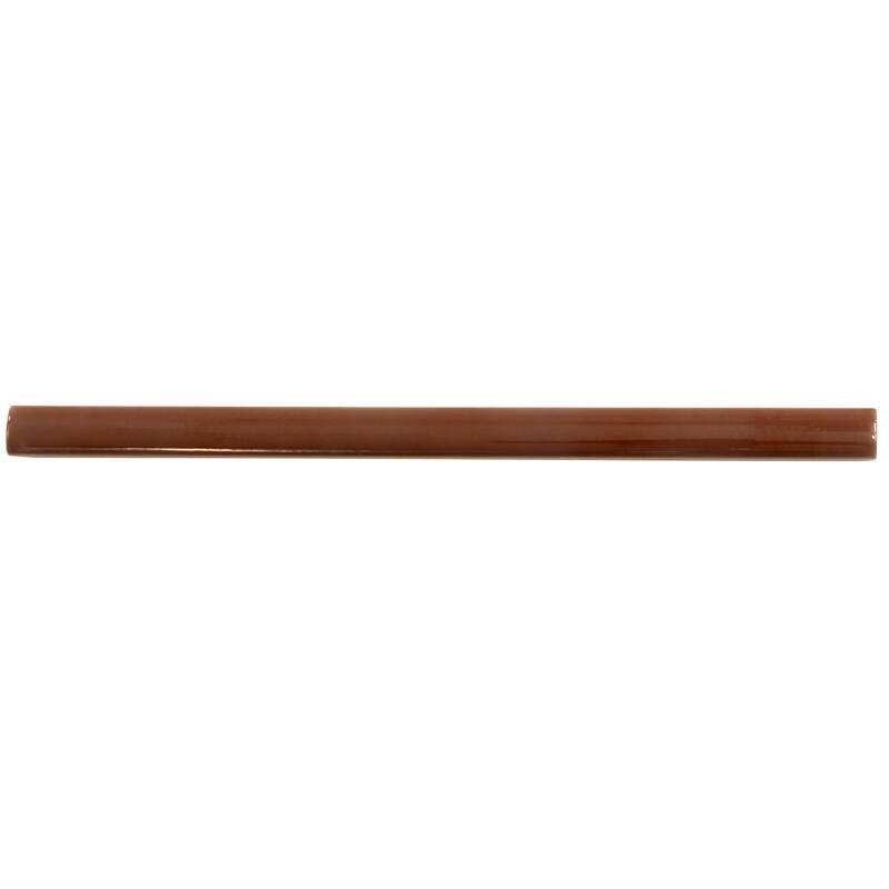 Apollo tile 0.5" x 8" Horizonte Glossy Caramel Ceramic Tile (0.27 sq ft/case) - 10 Pack