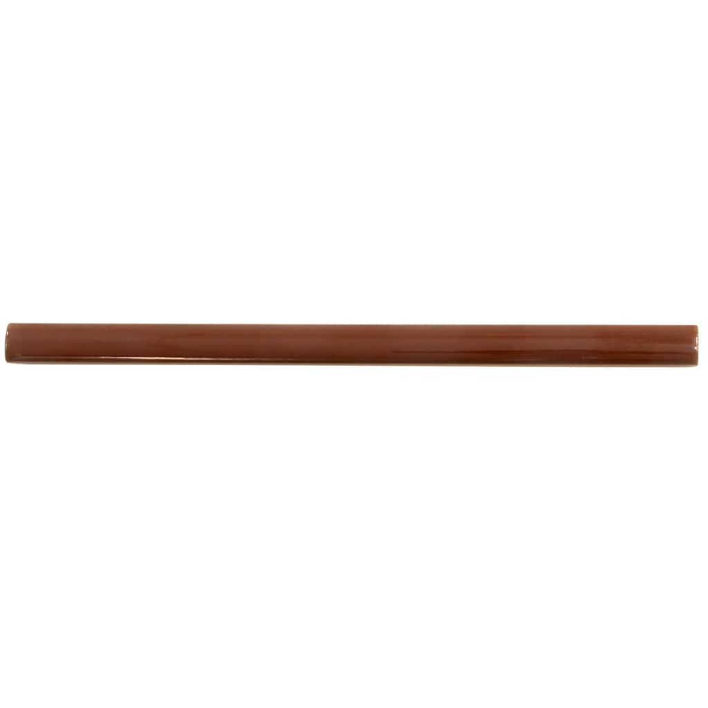 Apollo tile 0.5" x 8" Horizonte Glossy Caramel Ceramic Tile (0.27 sq ft/case) - 10 Pack