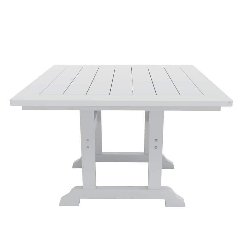Shoreside 5-Piece Square Poly Eco-Friendly All Weather Outdoor Dining Set with Armchairs