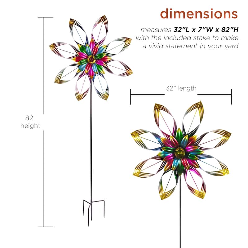 Alpine Corporation Outdoor Wind Spinner Stake Yard Decoration