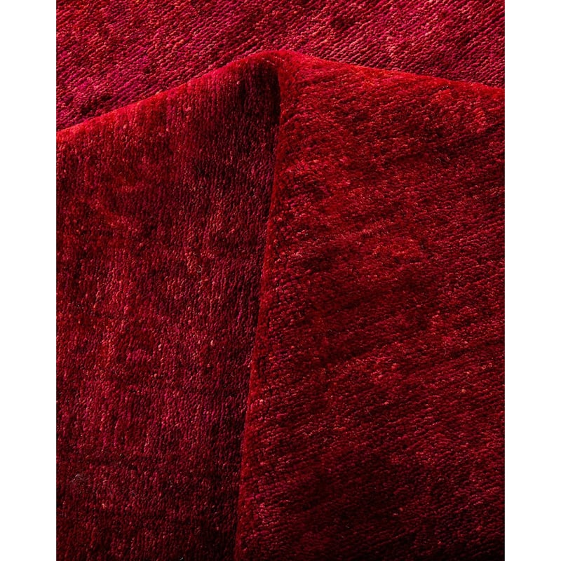 Overton Hand Knotted Wool Vintage Inspired Modern Contemporary Overdyed Pink Area Rug - 12' 2" x 14' 10"