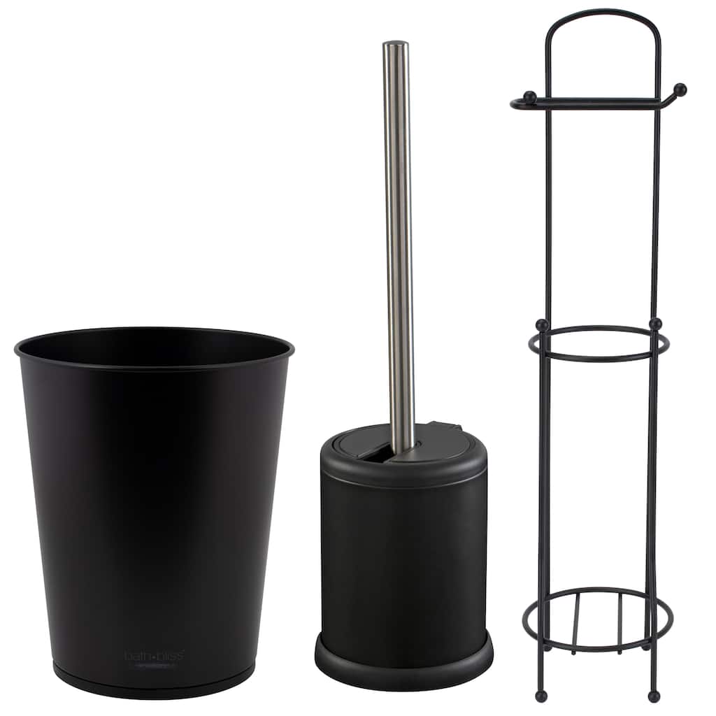Bath Bliss Bathroom Accessory Set in Matte Black