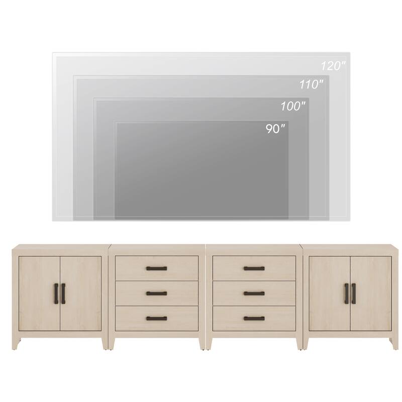 WAMPAT Buffet Cabinet with Drawers & Doors