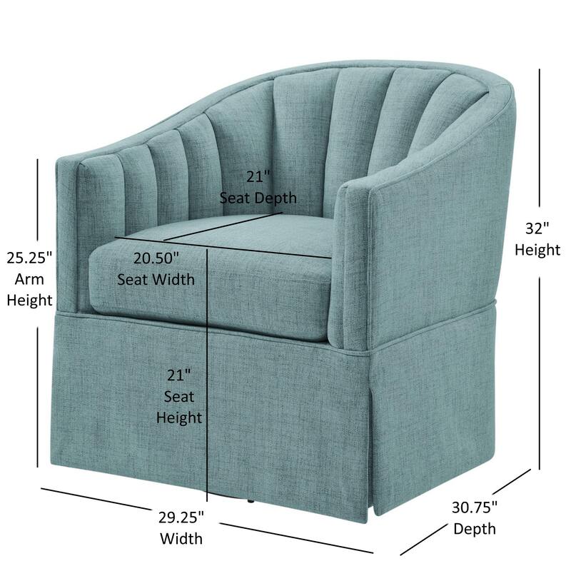 Sunveil Skirted Swivel Accent Chair by Greyson Living