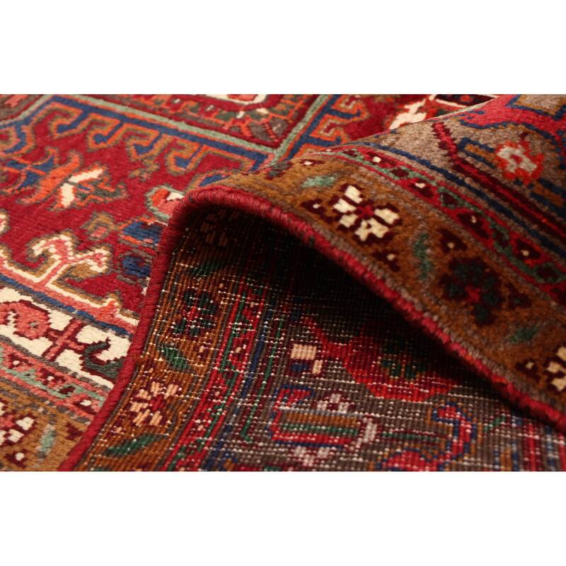 ECARPETGALLERY Hand-knotted Sarabi Dark Red Wool Rug - 7'10 x 11'3