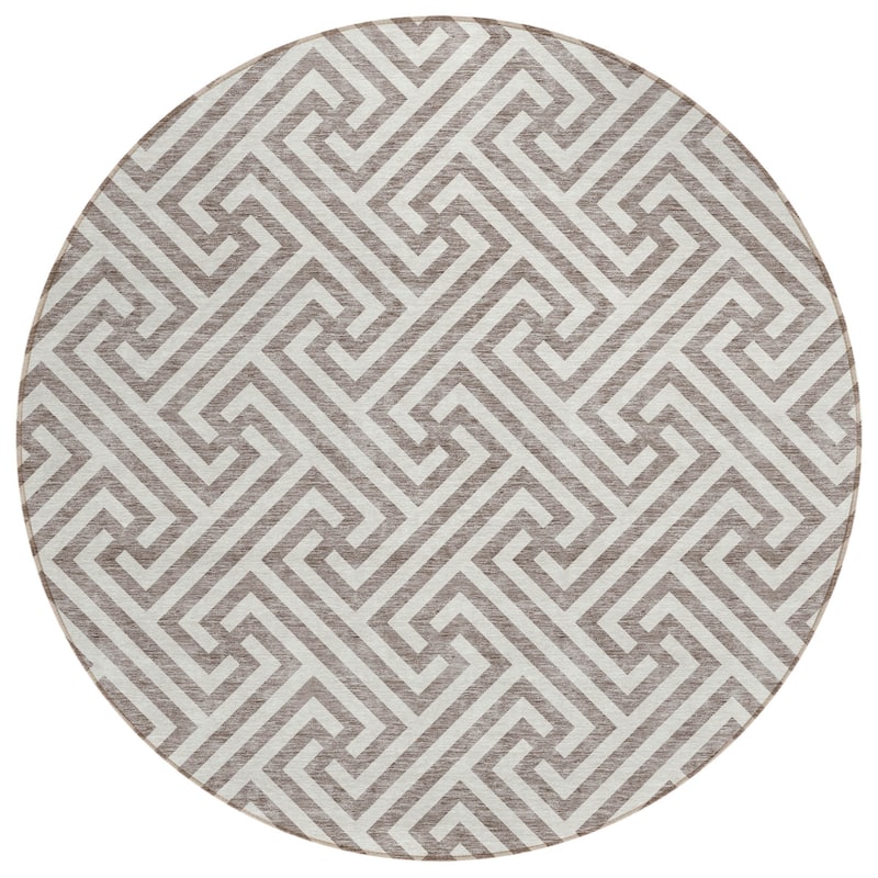 HomeRoots Geometric Transitional Rectangle Outdoor Rug
