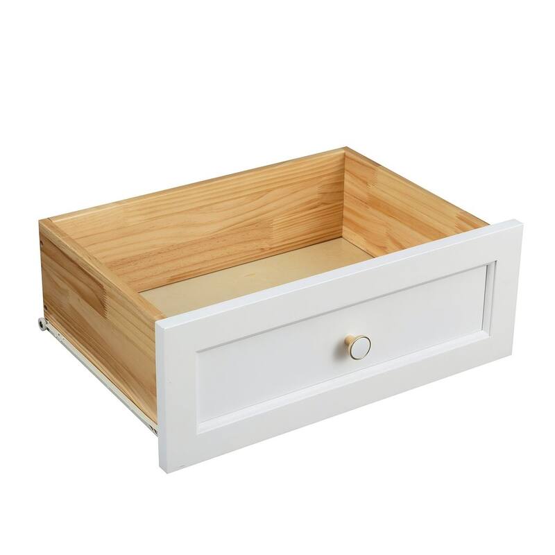 Modern Solid Wood Drawer Dresser with Retro Round Handles
