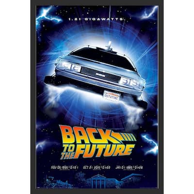 Back To The Future 1.21 Gigawatts Framed Poster - 24 x 36 Inch
