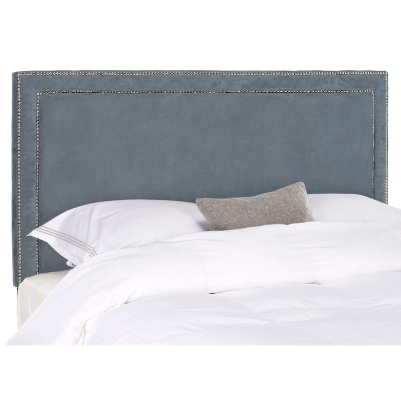SAFAVIEH Kindra Grey Velvet Upholstered Headboard - Grey - Queen