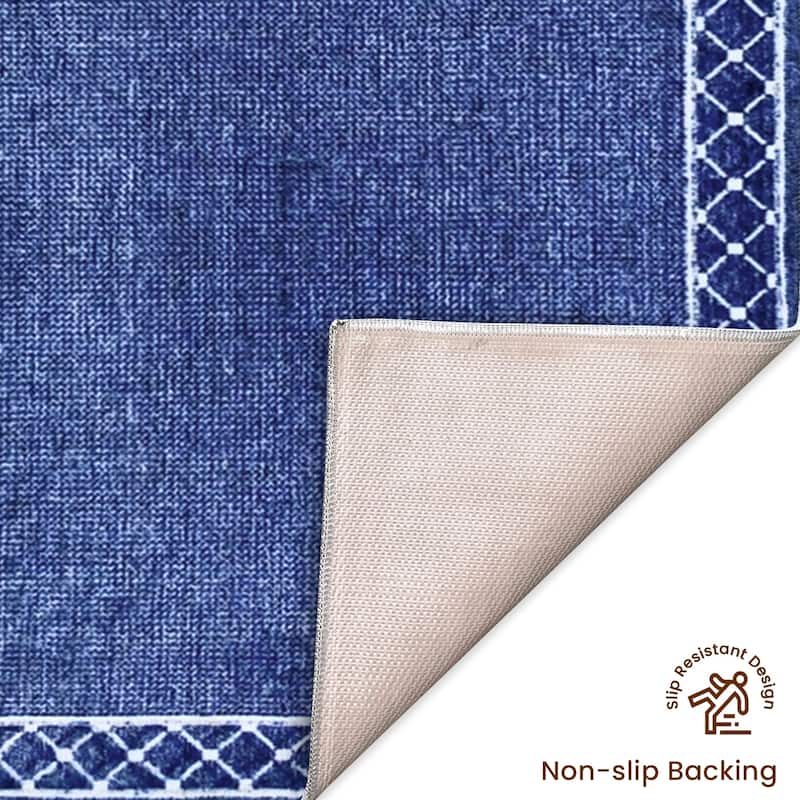 SussexHome Washable Ultra Thin Laundry Room Rug Runner - 20" x 59"