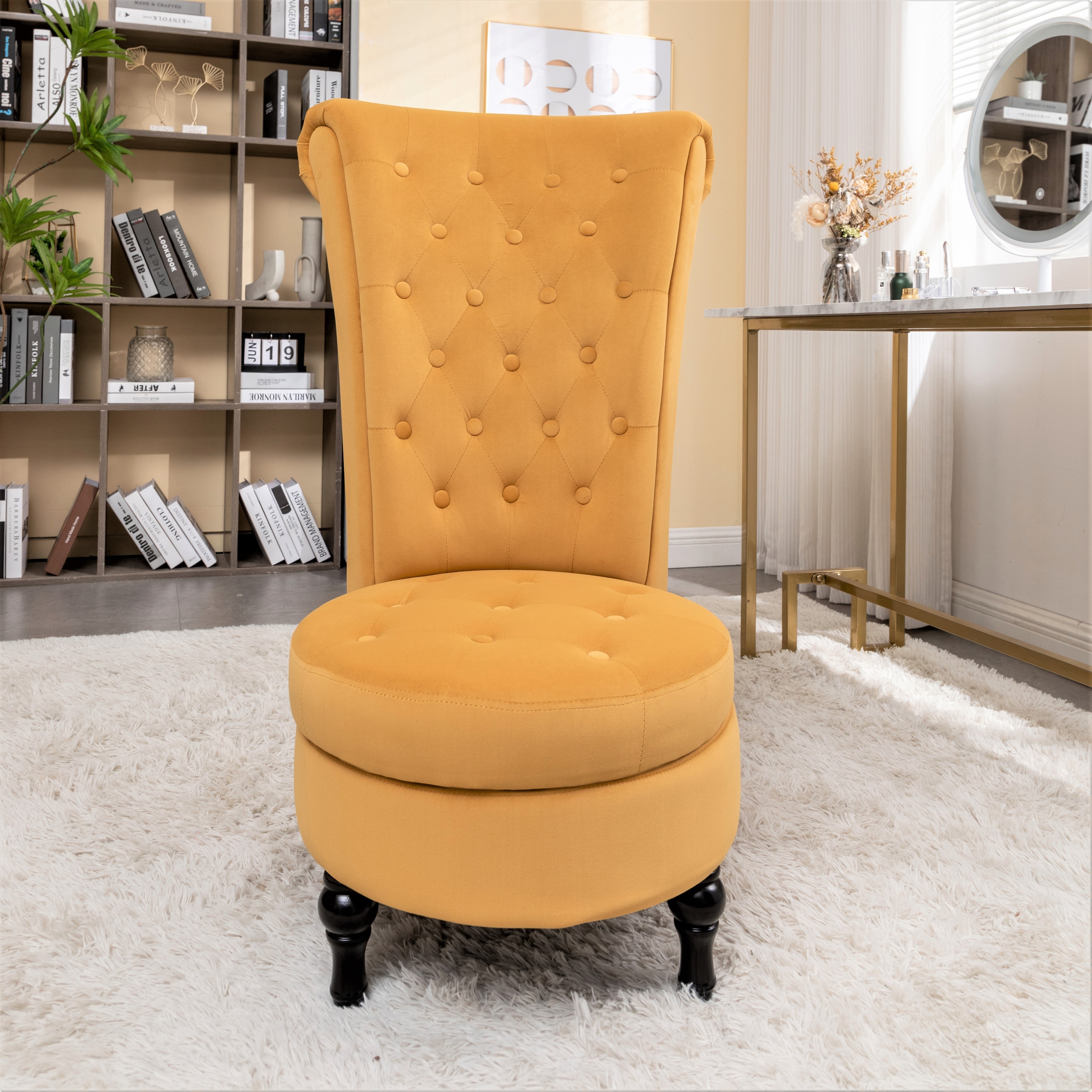 Vanity chair sale with high back